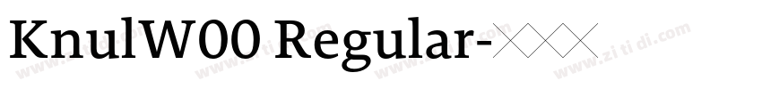 KnulW00 Regular字体转换